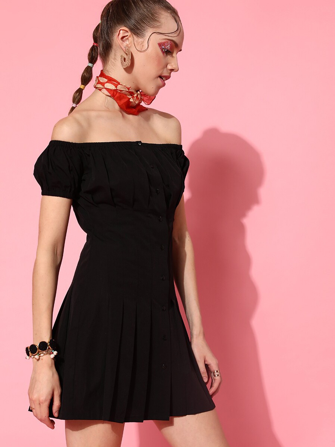 

STREET 9 Women Stunning Black Solid Dress