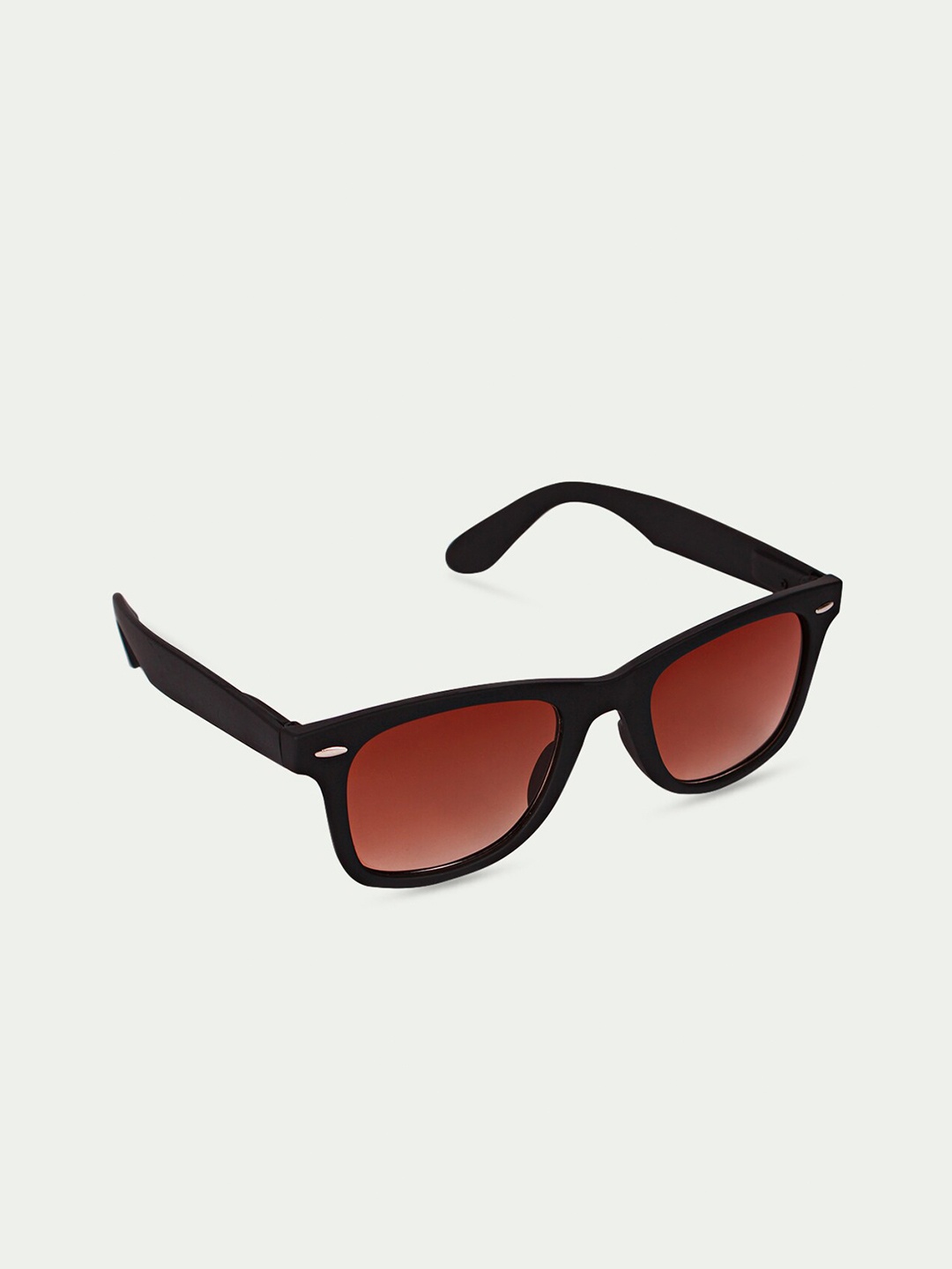 

FUZOKU Unisex Brown Lens & Black Wayfarer Sunglasses with UV Protected Lens