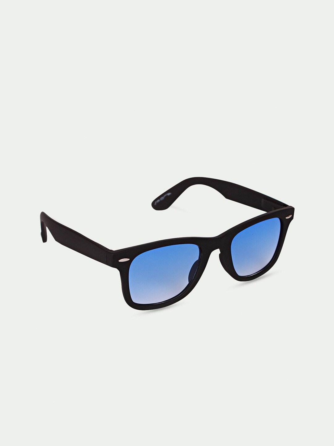 

FUZOKU Unisex Blue Lens & Black Wayfarer Sunglasses with UV Protected Lens