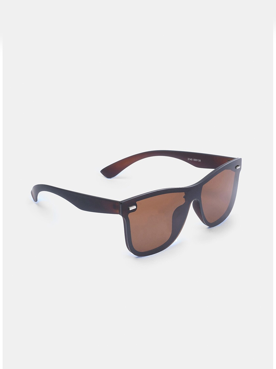 

FUZOKU Unisex Brown Lens & Brown Wayfarer Sunglasses with Polarised Lens