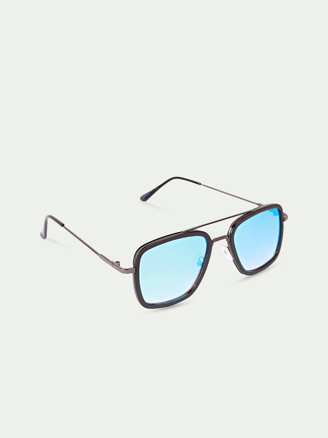 

FUZOKU Men Blue Lens & Black Square Sunglasses with UV Protected Lens FZKSS2022116