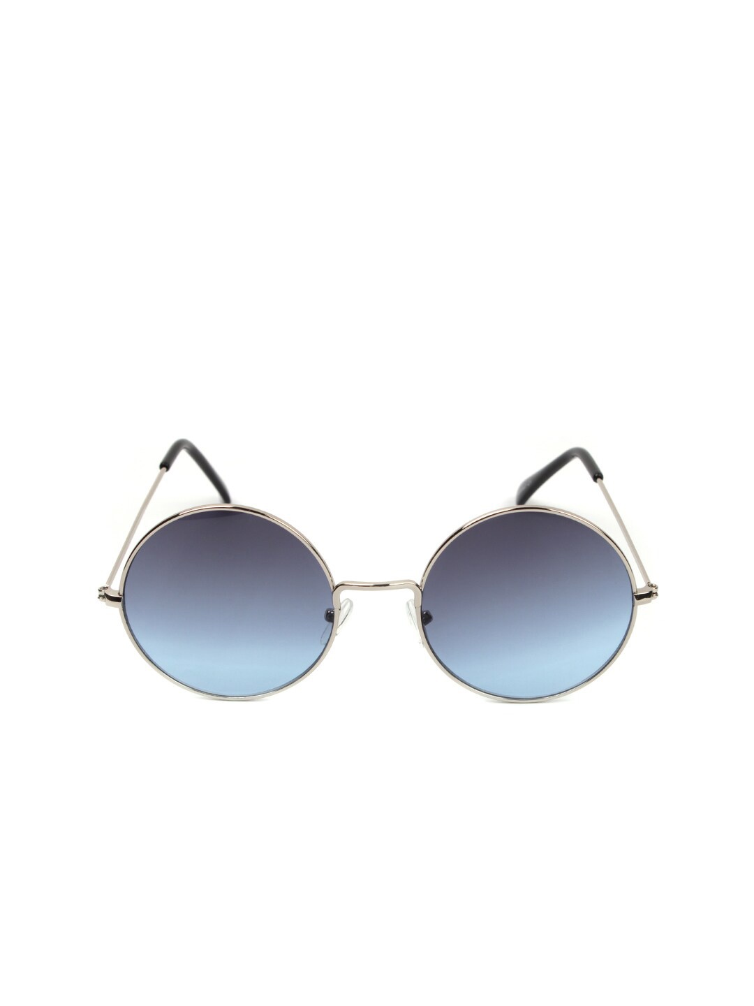 

FUZOKU Unisex Grey Lens & Silver-Toned Round Sunglasses with UV Protected Lens
