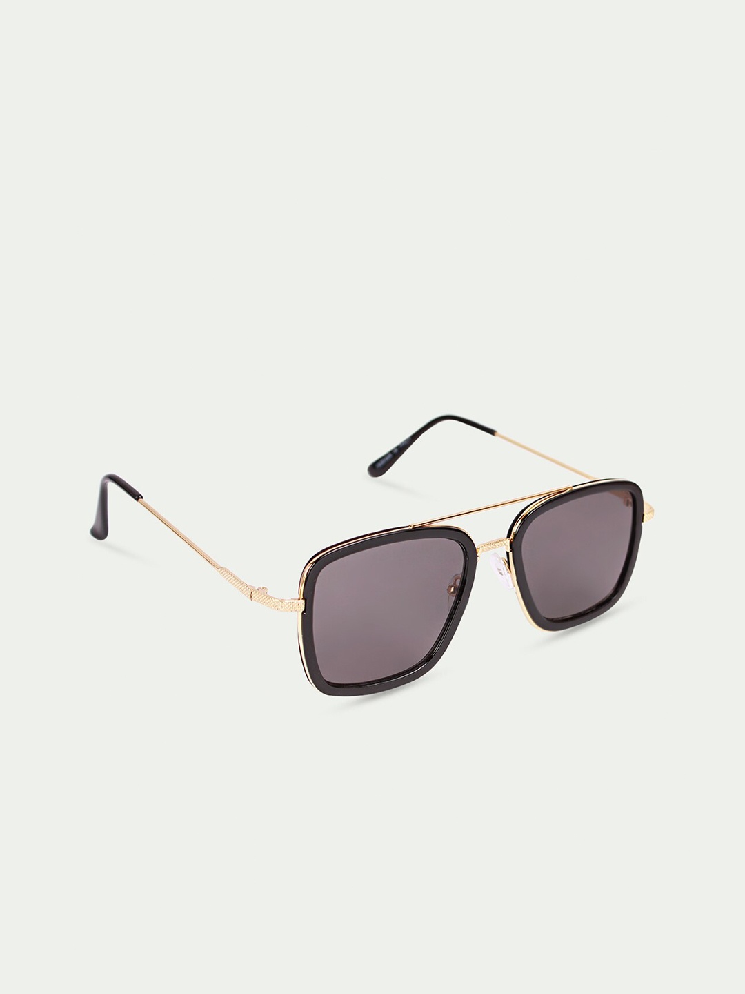 

FUZOKU Men Grey Lens & Black Square Sunglasses with UV Protected Lens FZKSS2022120