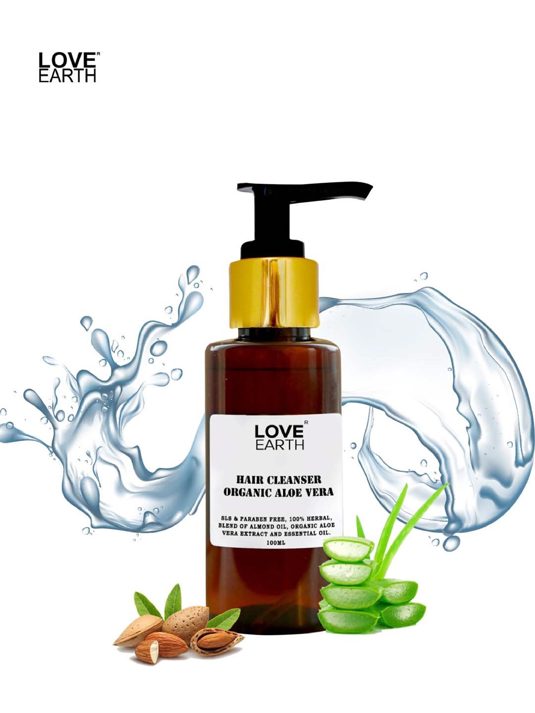 

LOVE EARTH Organic Aloe Vera Hair Cleanser - 100ml, White
