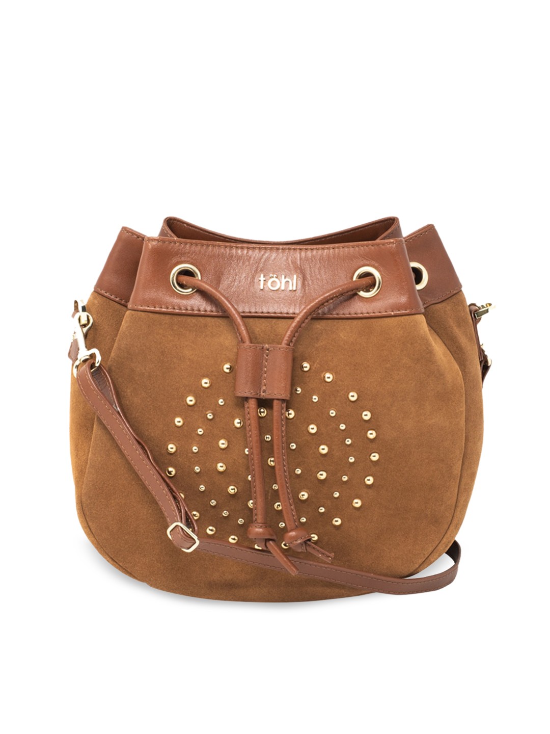 

tohl Beige Leather Oversized Bucket Shoulder Bag