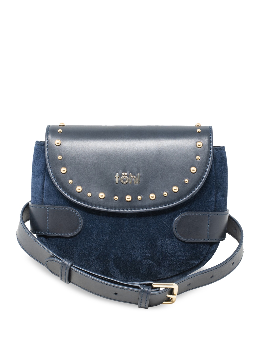 

tohl Women Blue Leather Structured Waist Pouch