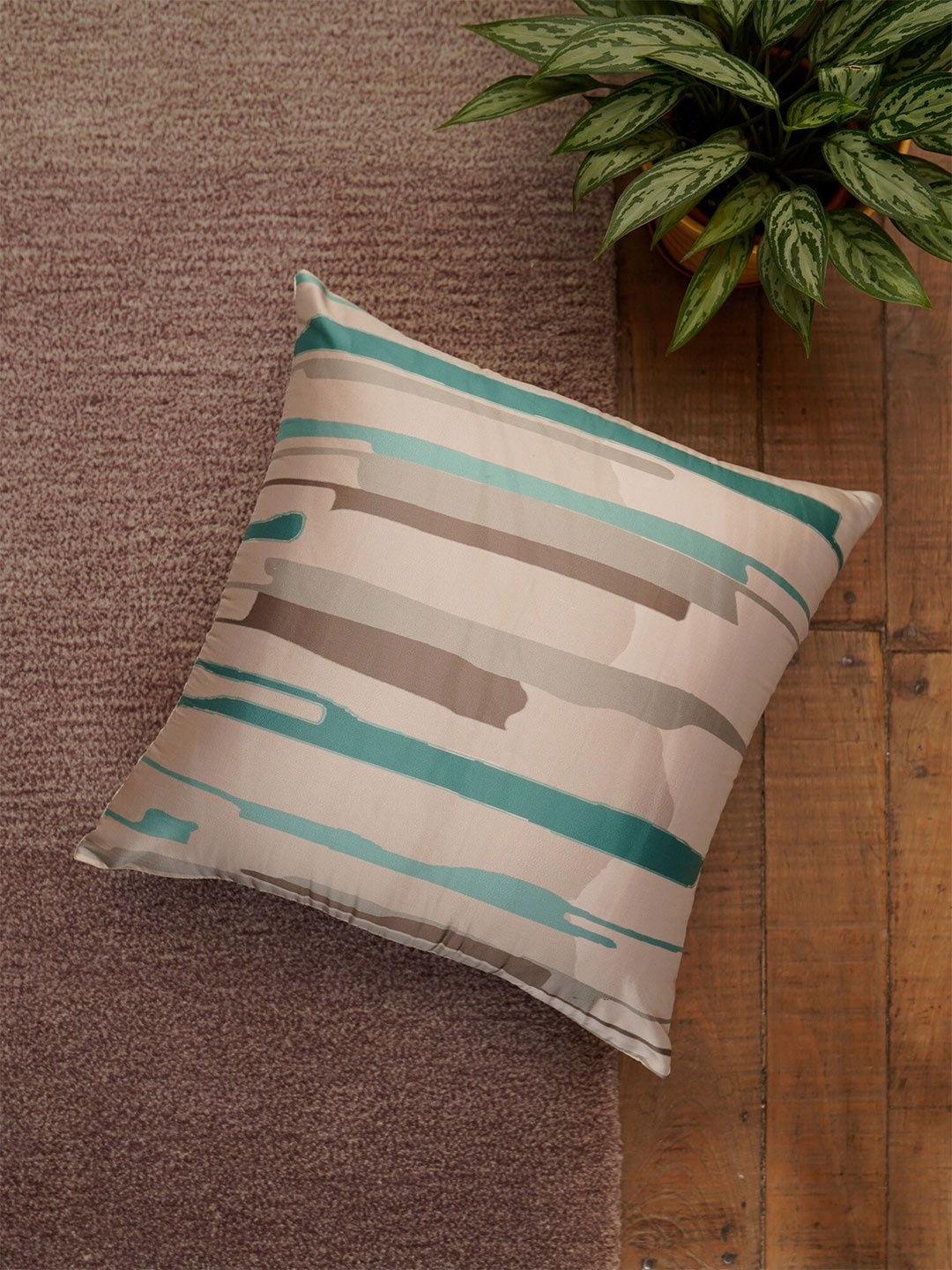 

ZEBA Sea Green & Beige Square Cushion Covers