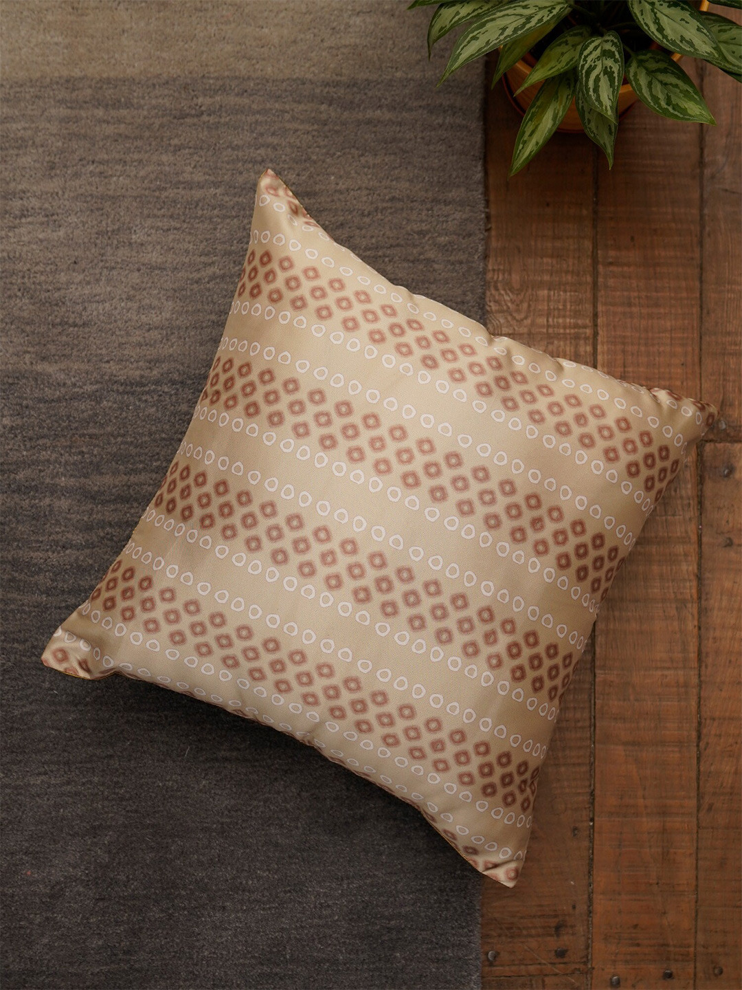 

ZEBA Beige & White Square Cushion Covers
