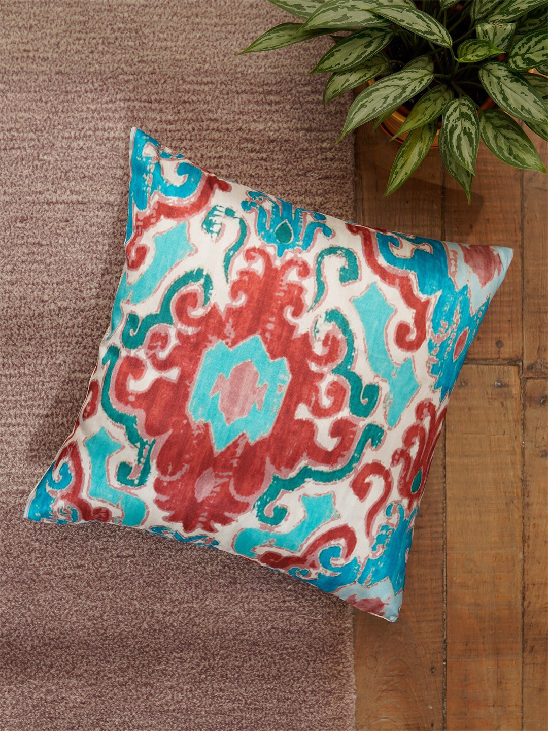 

ZEBA Blue & White Square Cushion Cover