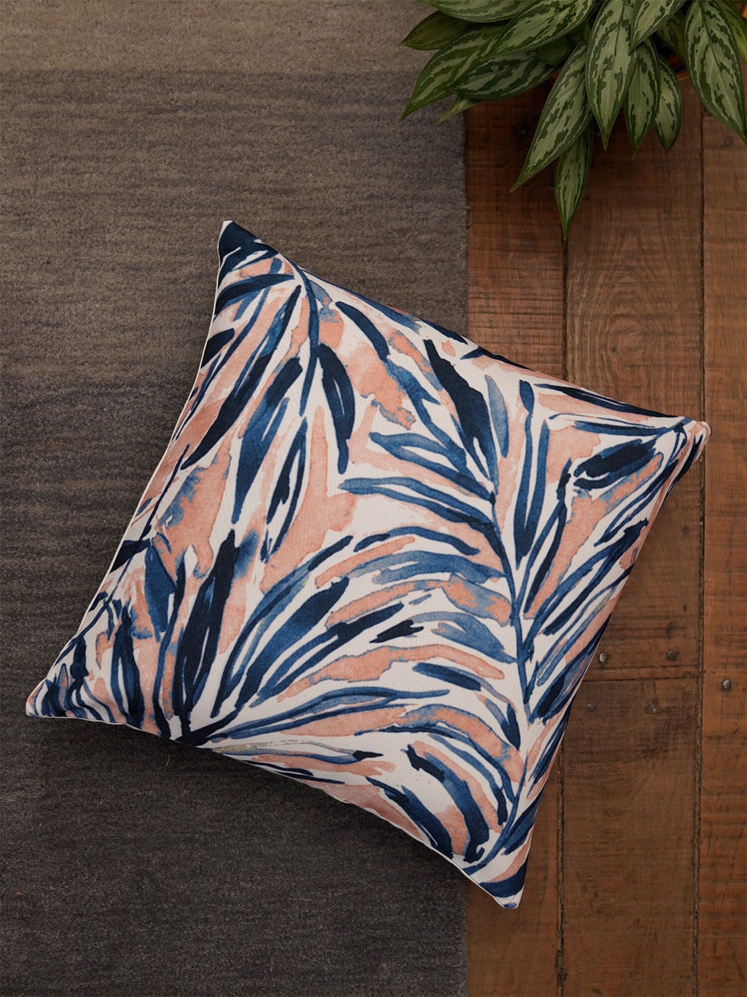 

ZEBA Blue & White Floral Square Cushion Covers