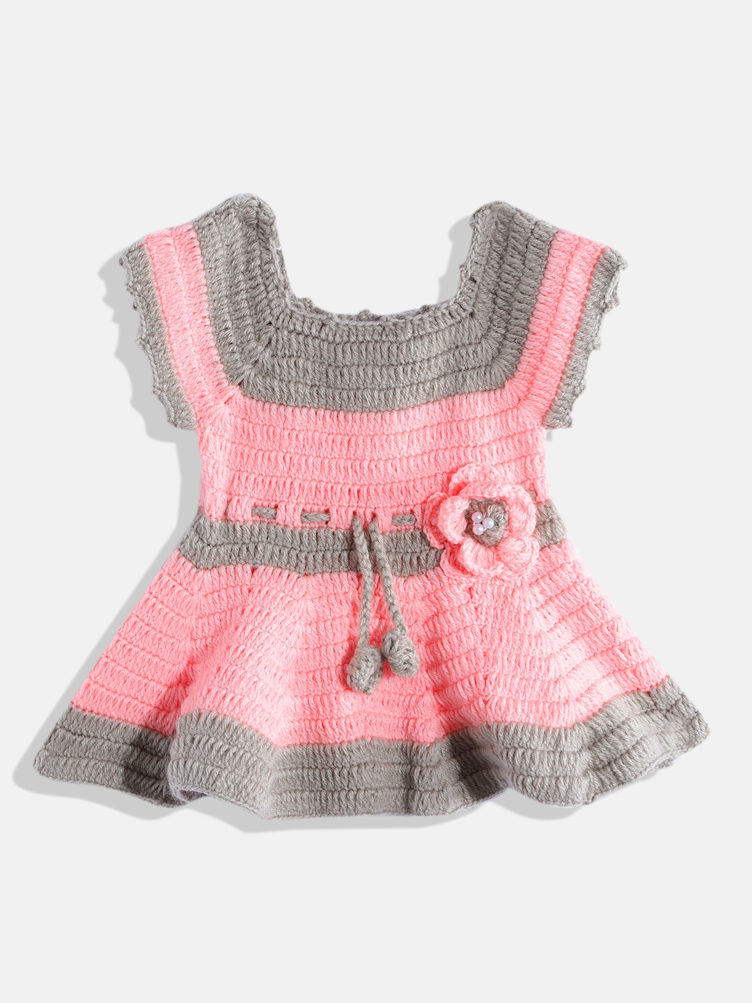 

CHUTPUT Pink & Grey Colourblocked Jumper Dress