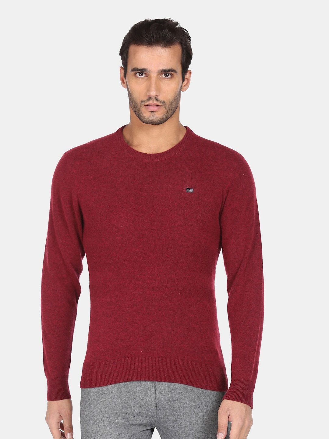 

Arrow Sport Men Maroon Pullover Sweater