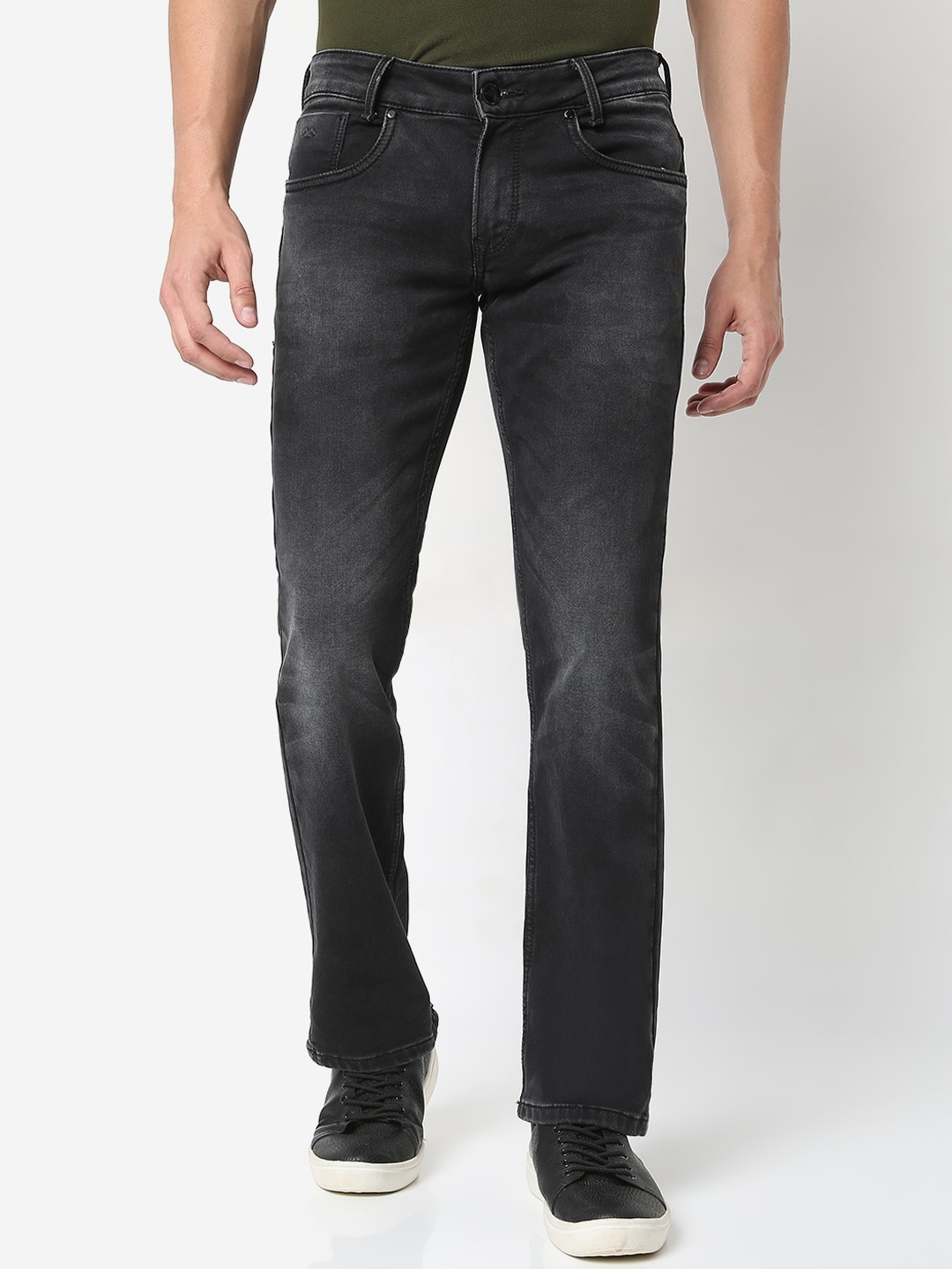 

Mufti Men Black Bootcut Heavy Fade Stretchable Jeans