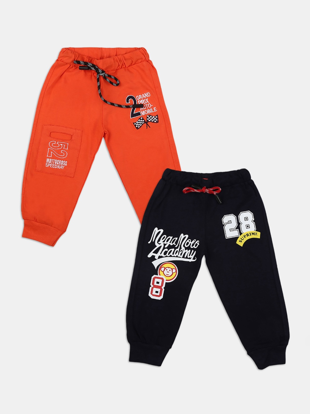 

V-Mart Pack of 2 Printed Cotton Lounge Pants, Red