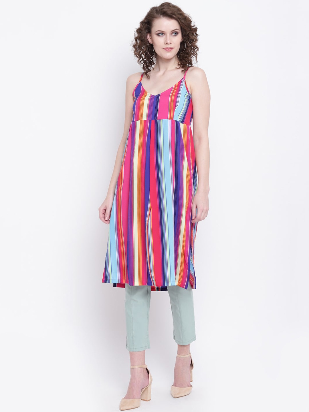 

Napra Women Multicoloured Striped Kurta, Multi
