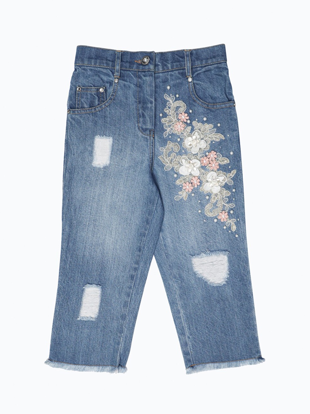 

Daffodils GIRLS WEAR Girls Blue Denim Capris