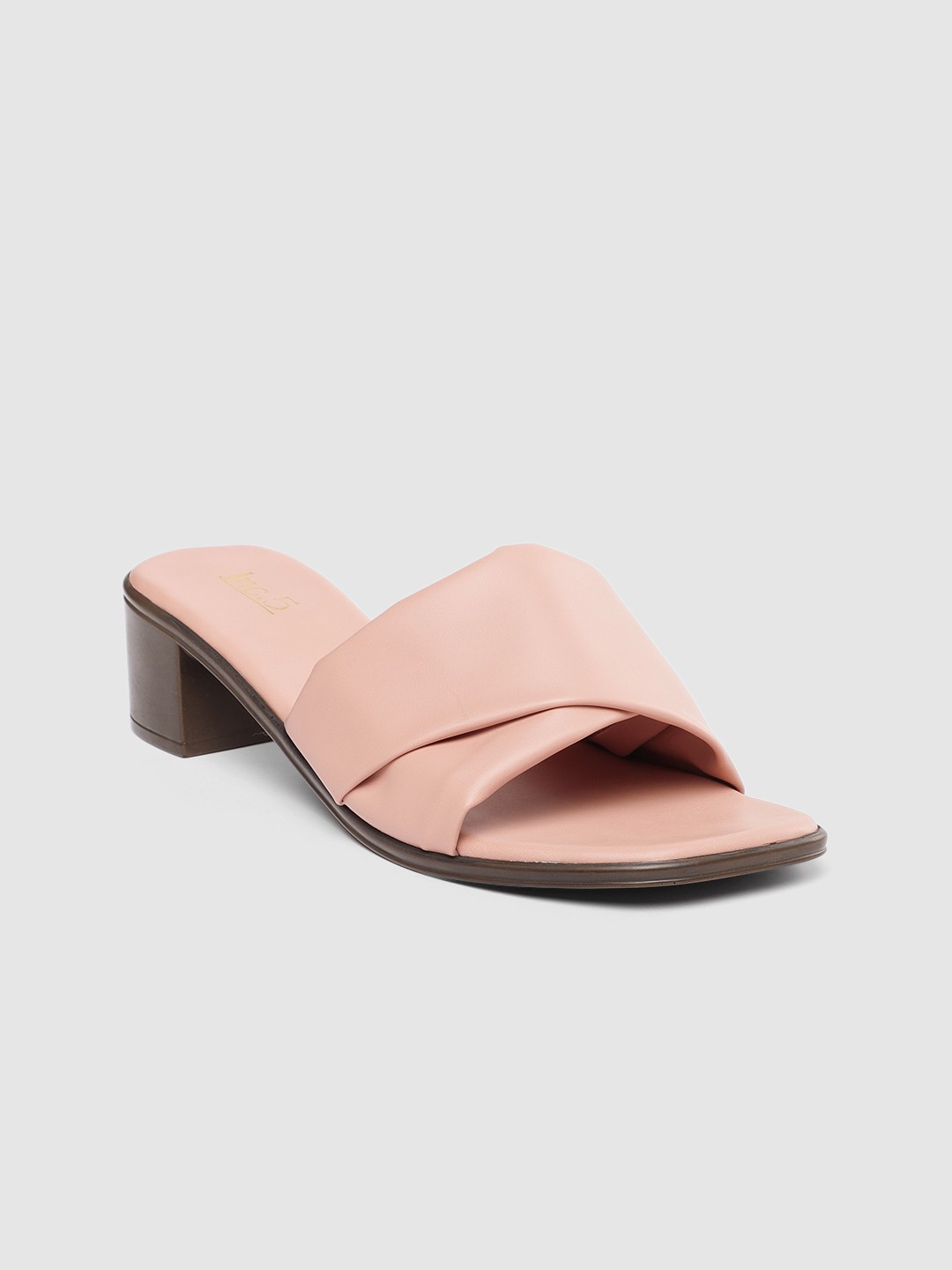 

Inc 5 Women Peach-Coloured Block Sandals