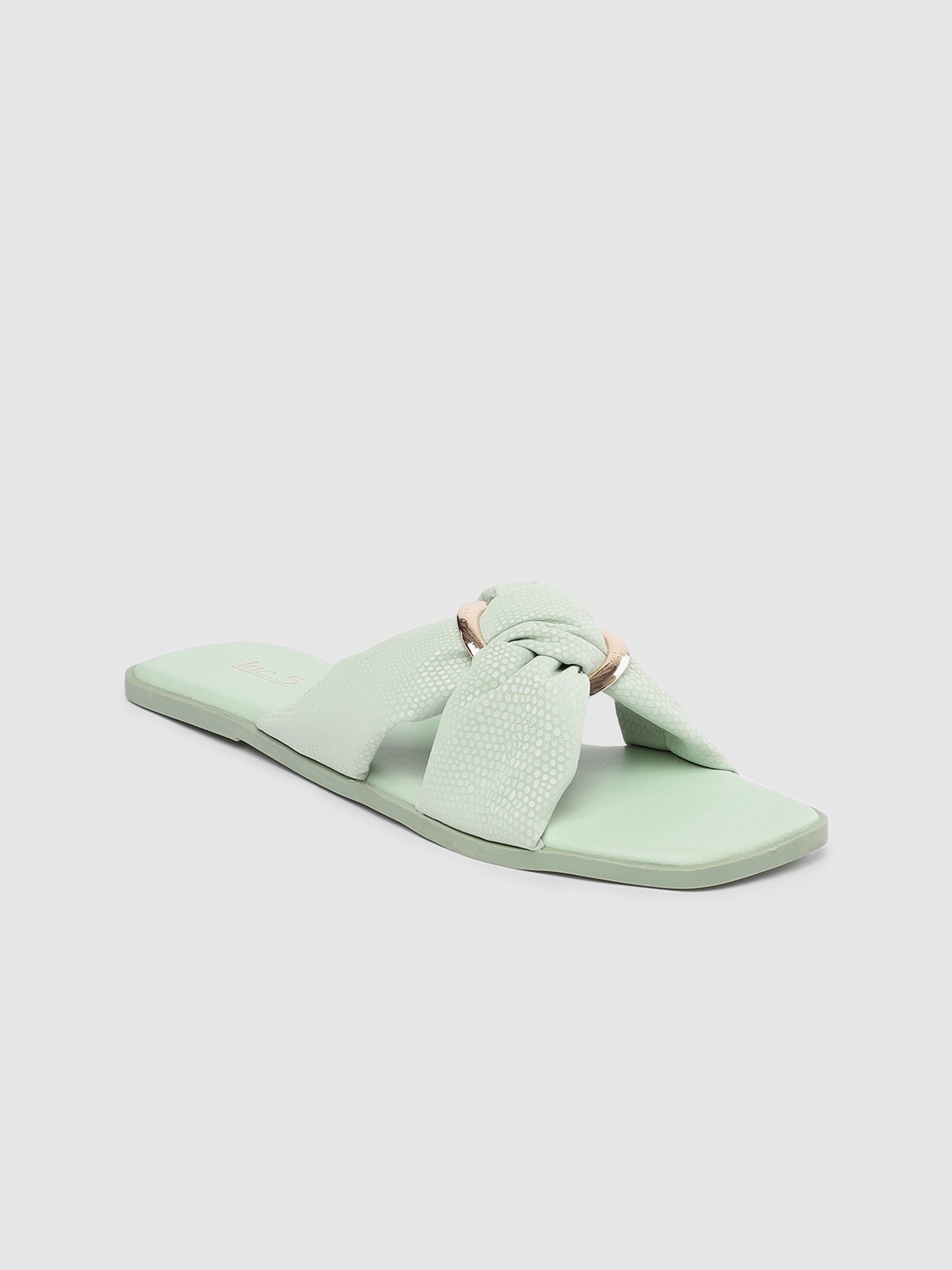 

Inc 5 Women Sea Green & Sea Green Ethnic Comfort Sandals