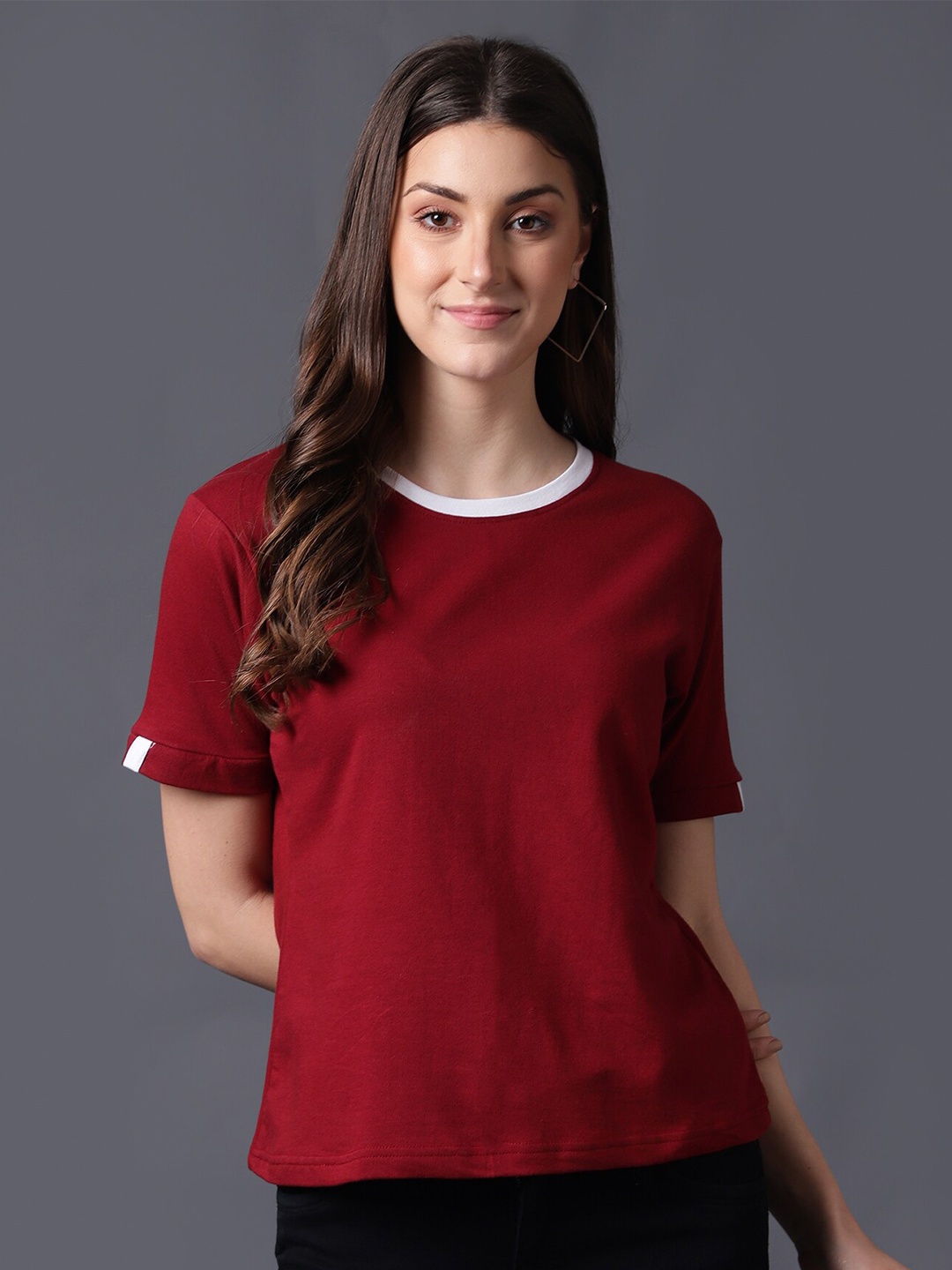 

HILL STREET Women Red T-shirt