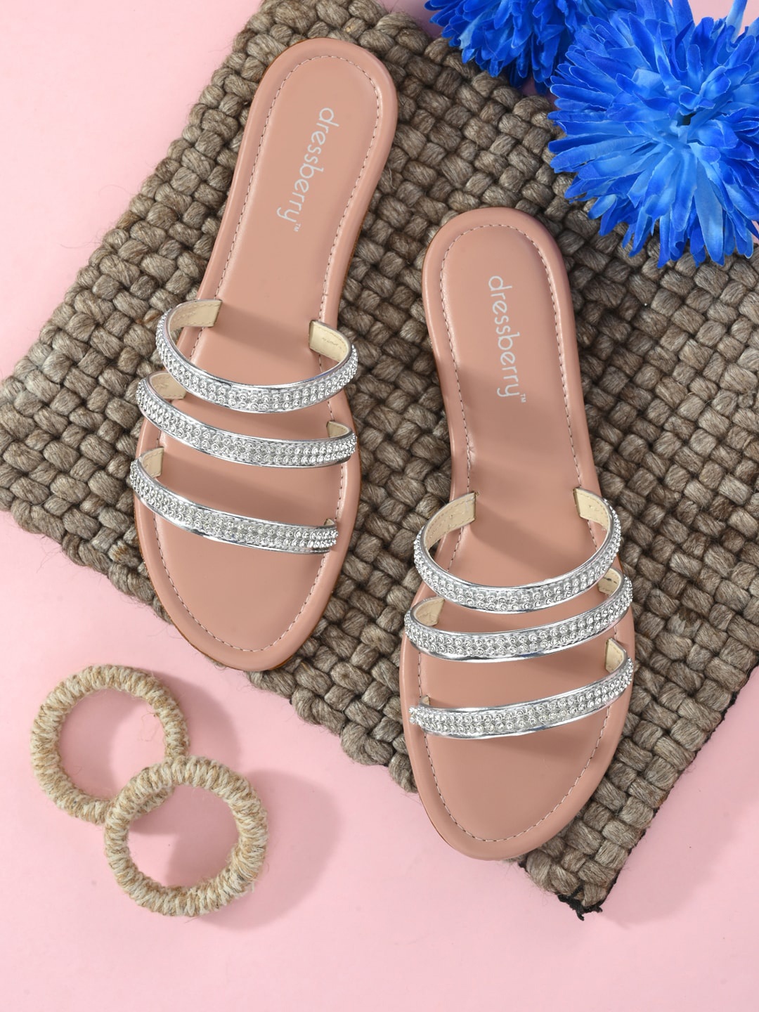 

DressBerry Women Pink Open Toe Flats