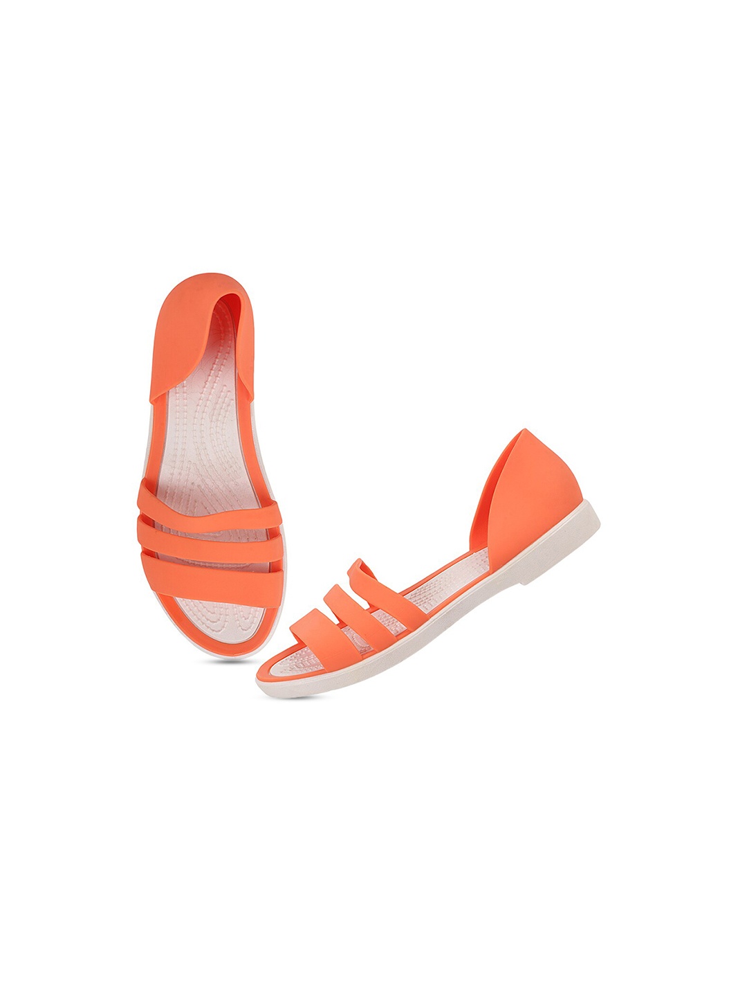 

Try Me Women Orange & White Slip-On
