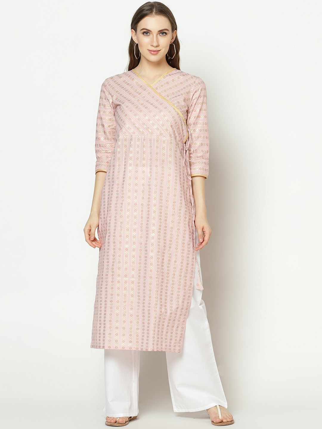 

ZNX Clothing Women Pink Patchwork Kurta