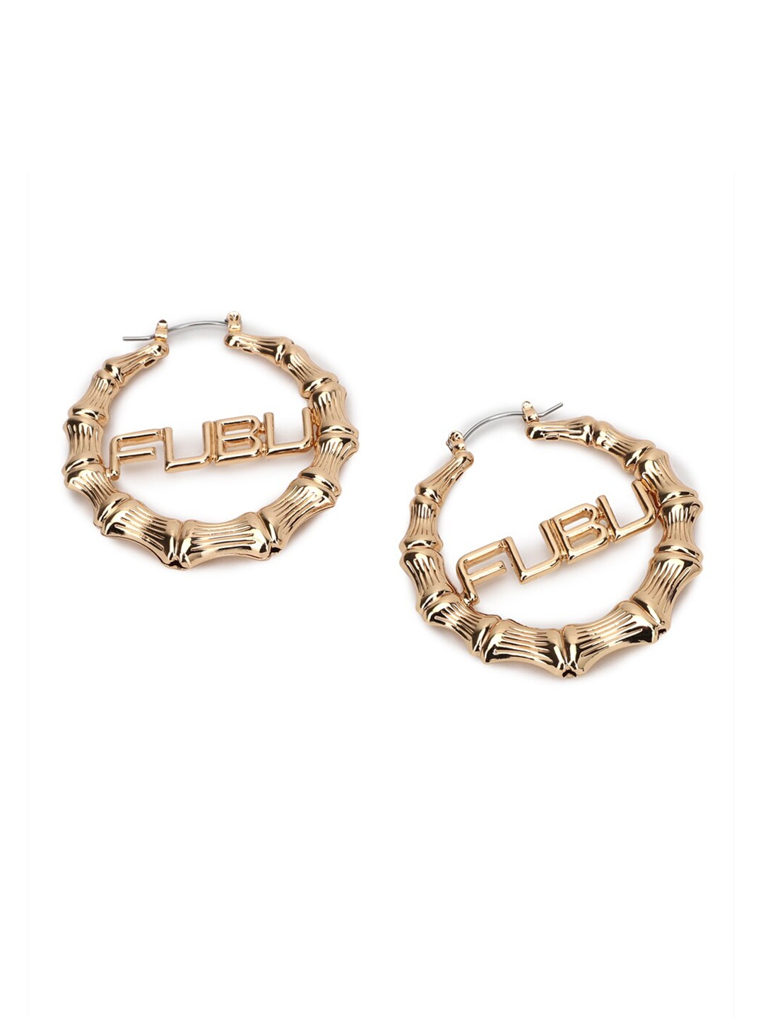 

FOREVER 21 Gold-Toned Contemporary Hoop Earrings