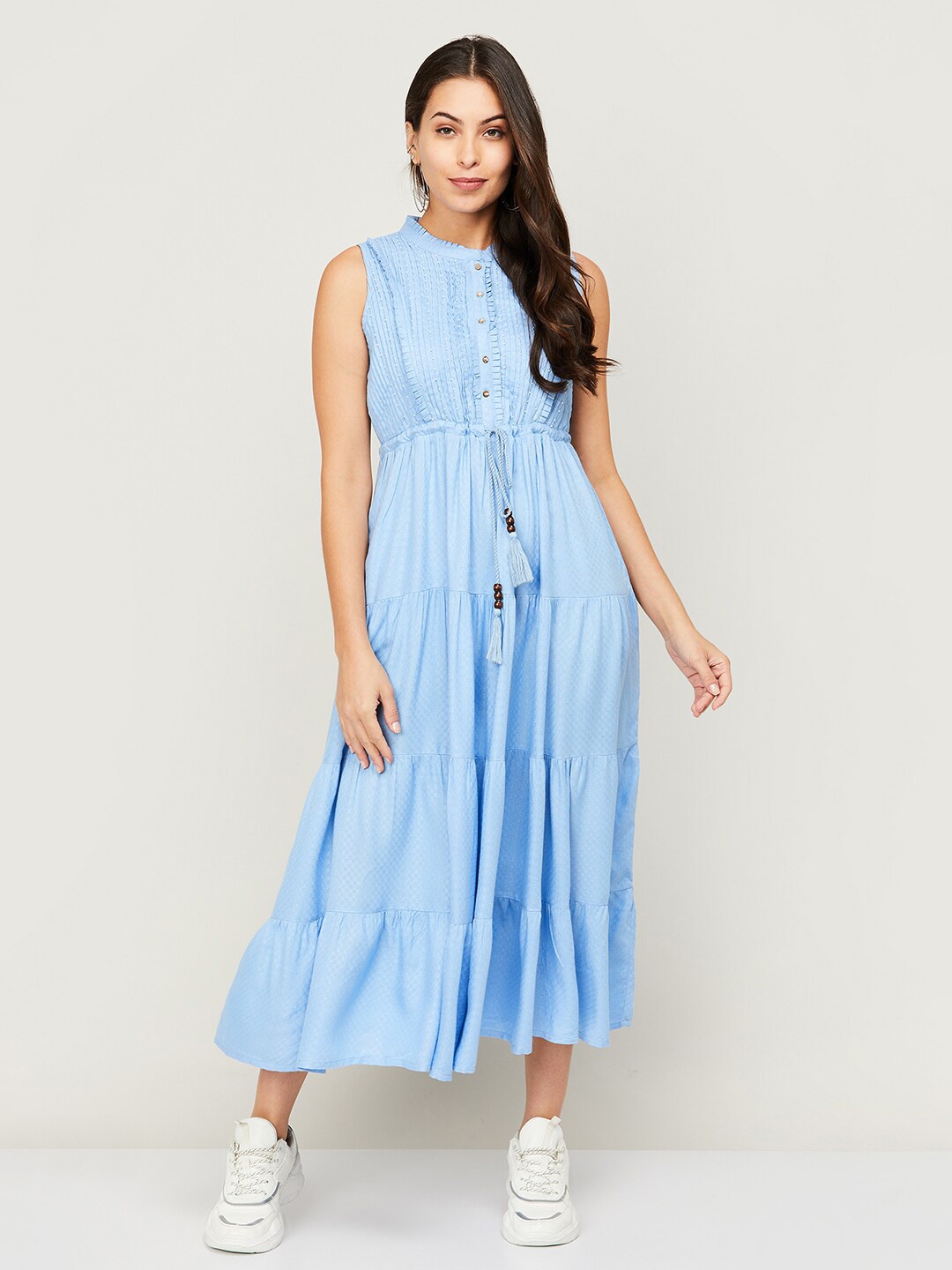 

Colour Me by Melange Blue Sleeveless Midi Dress