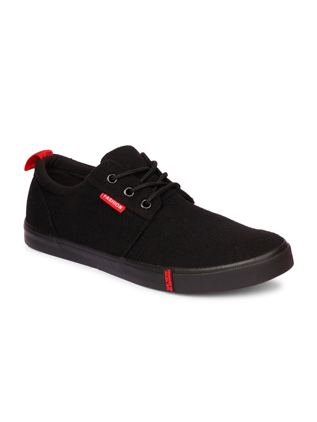 

MOZAFIA Men Black Woven Design Sneakers