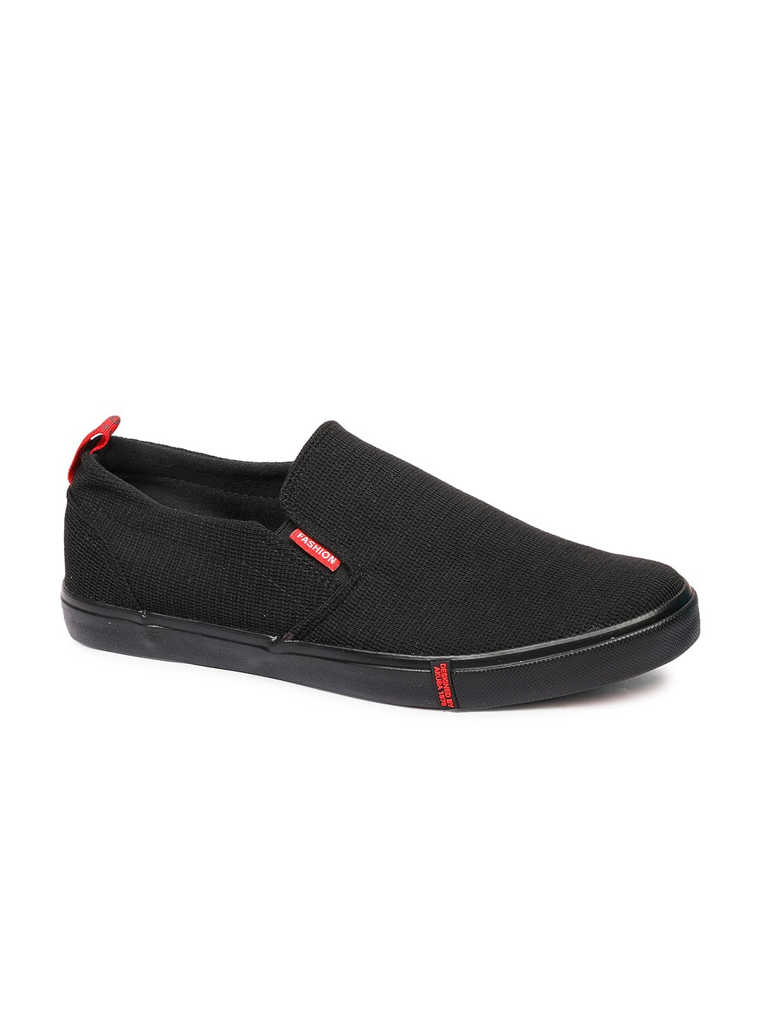 

MOZAFIA Men Canvas Lace-up Casual Low Top Sneakers, Black