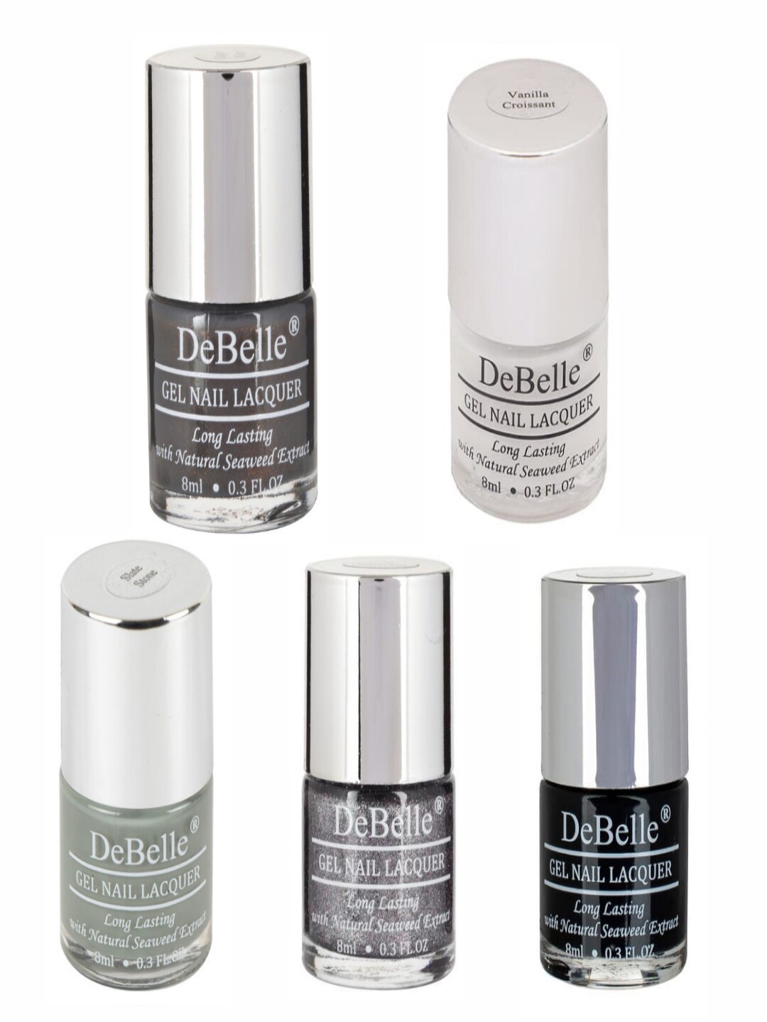 

DeBelle Set of 5 Long Lasting Gel Nail Lacquers - Earl Grey Pastels - 8ml each