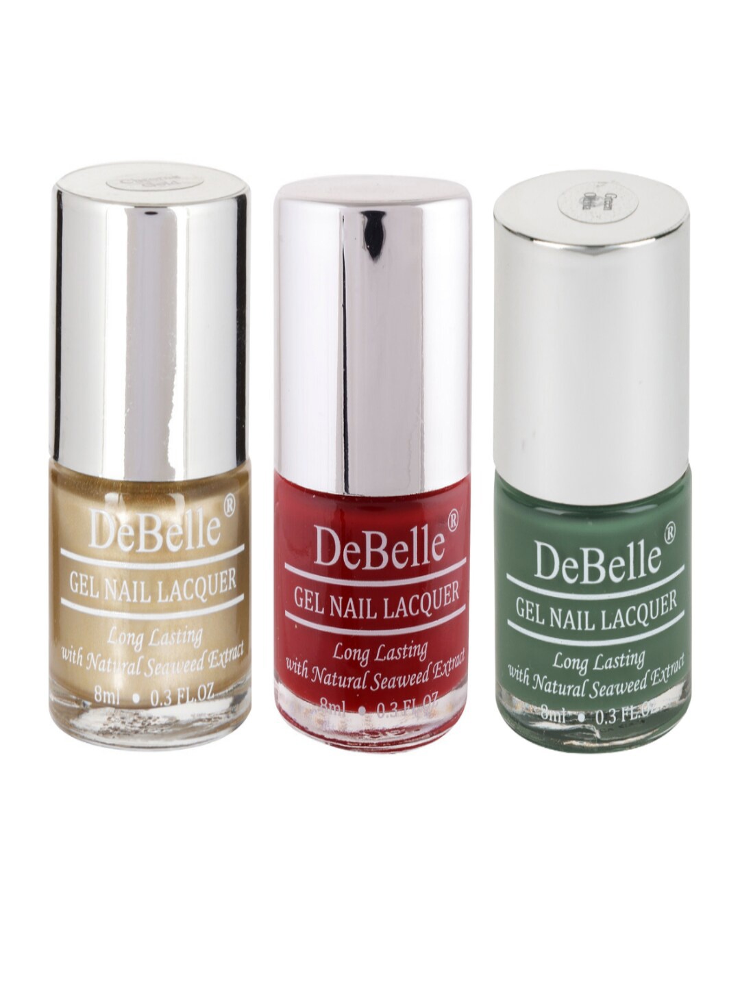 

DeBelle Set of 3 Long Lasting Gel Nail Lacquers - Watermelon Fizz Pastels, Green