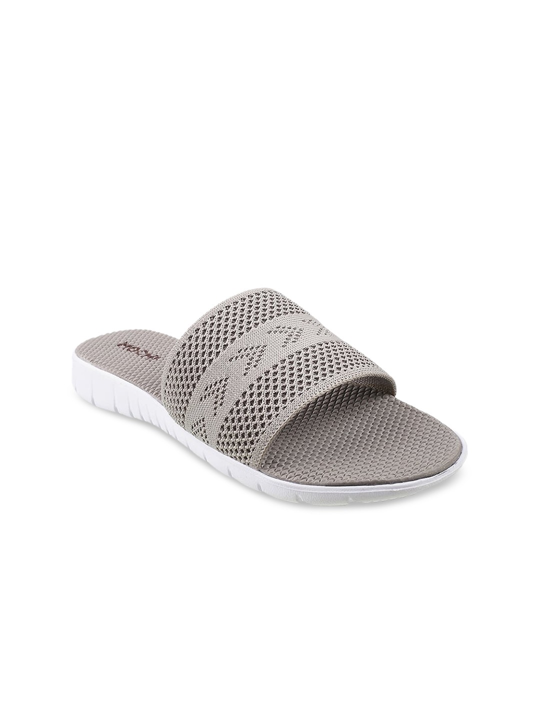 

Mochi Women Grey Open Toe Flats