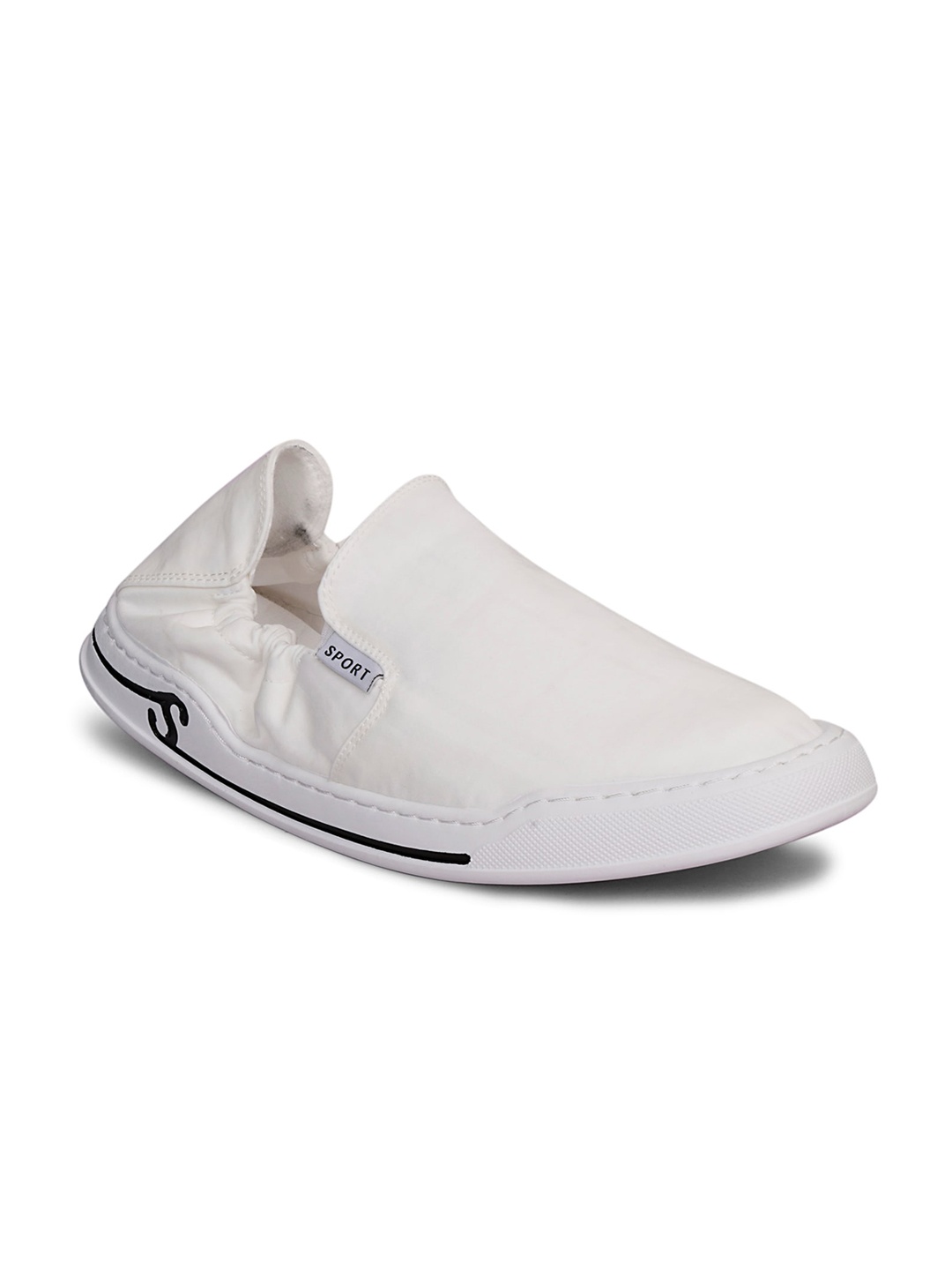 

MOZAFIA Men White Slip-On Sneakers