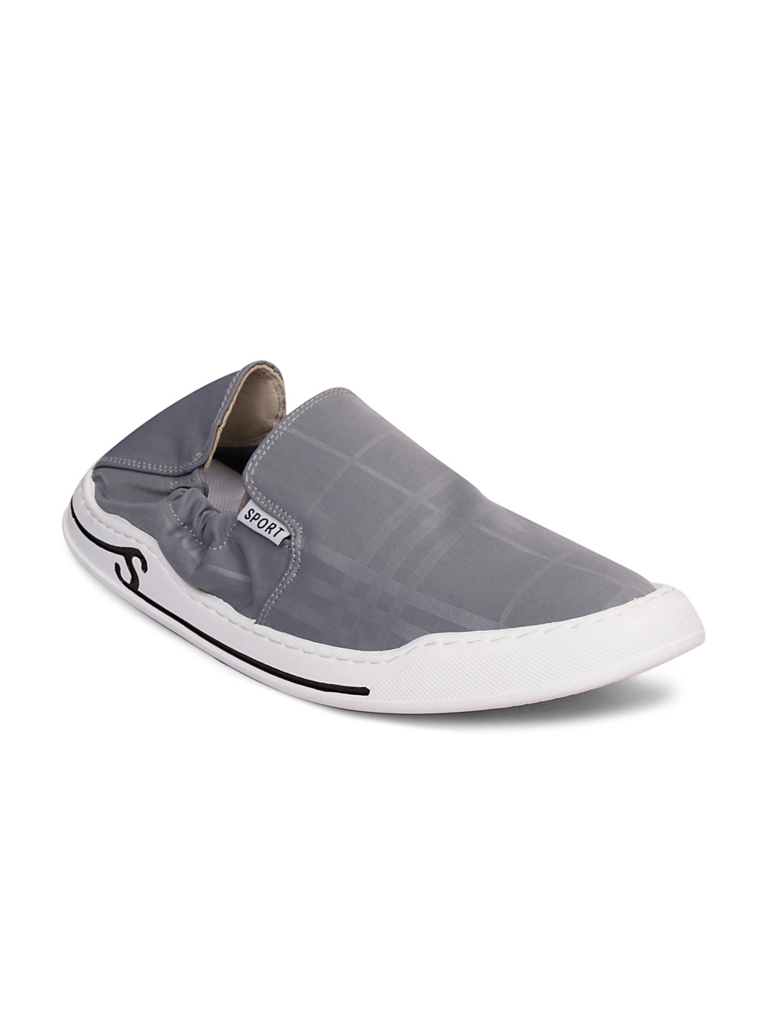 

MOZAFIA Men Grey Slip-On Sneakers