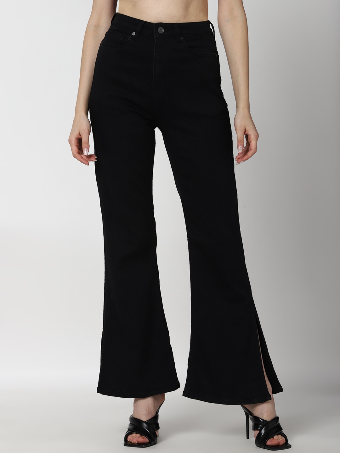 

FOREVER 21 Women Black Bootcut Jeans