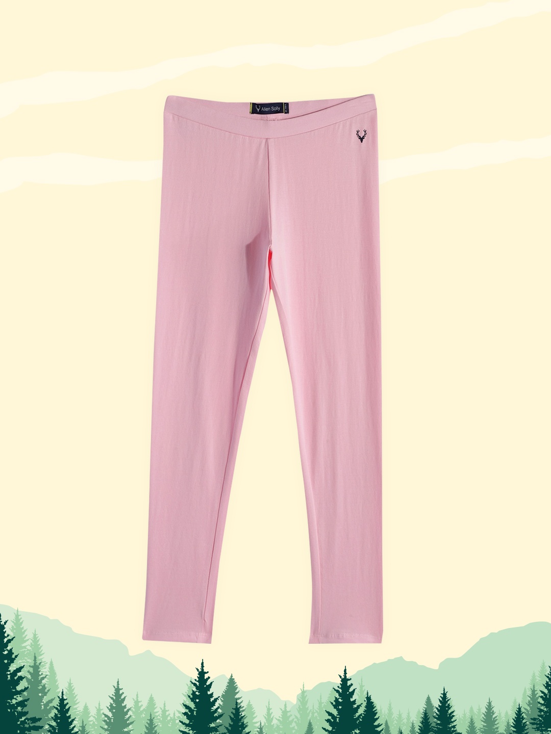 

Allen Solly Junior Girls Pink Solid Ankle Length Leggings