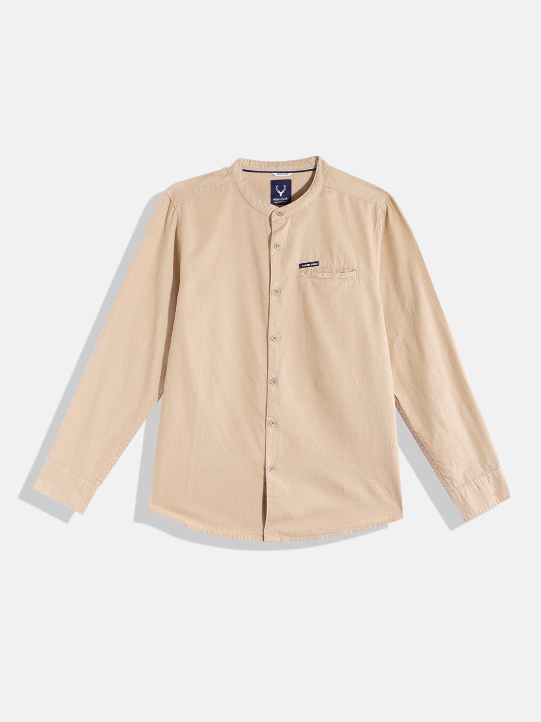 

Allen Solly Junior Boys Regular Fit Pure Cotton Casual Shirt, Beige