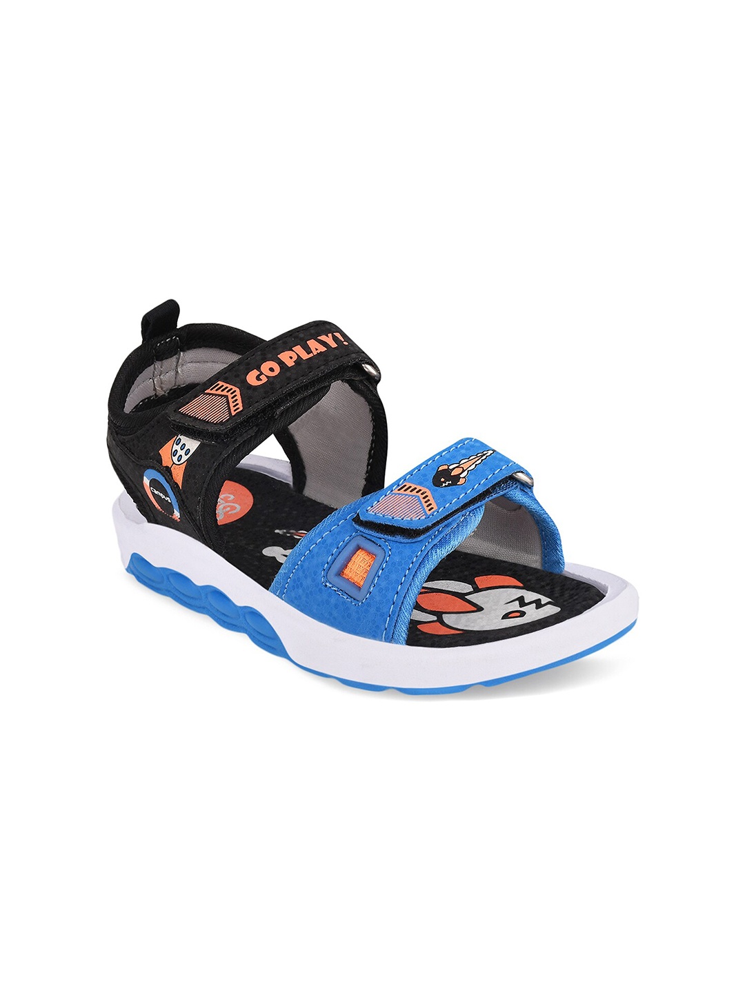 

Campus Unisex Kids Black & Blue Comfort Sandals