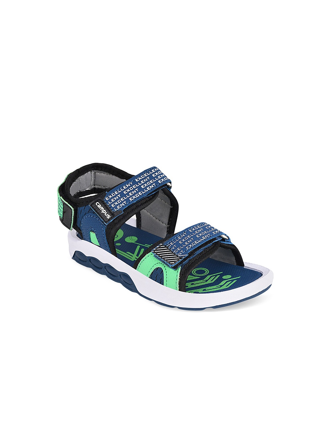 

Campus Unisex Kids Navy Blue & Green Comfort Sandals