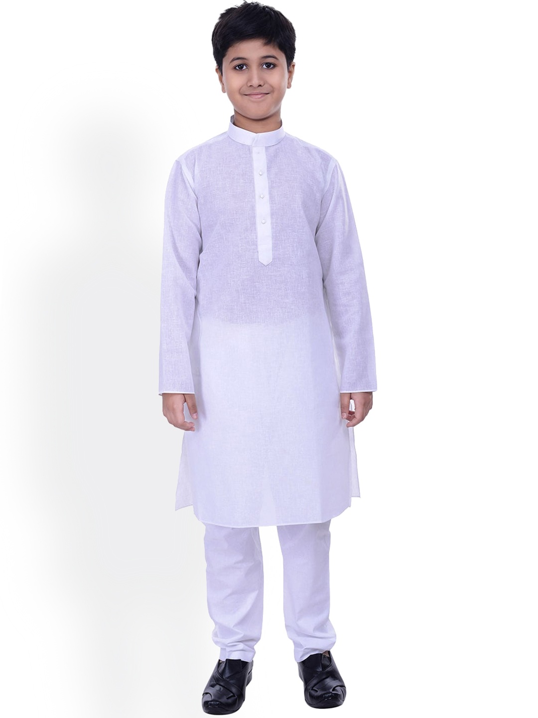 

Manyavar Boys Kurta with Pyjamas, White