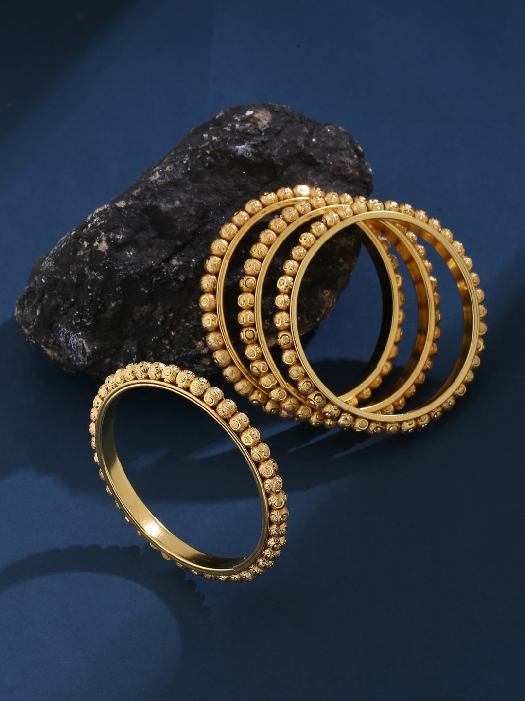 

VIRAASI Gold-Plated & Beaded Bangles Set Of 4