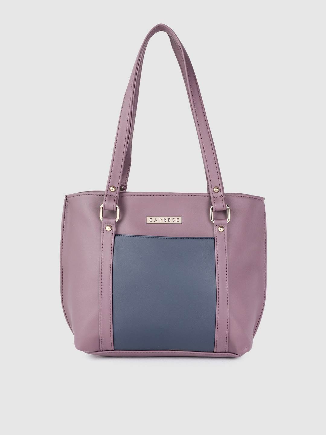 

Caprese Violet Colourblocked Structured Shoulder Bag