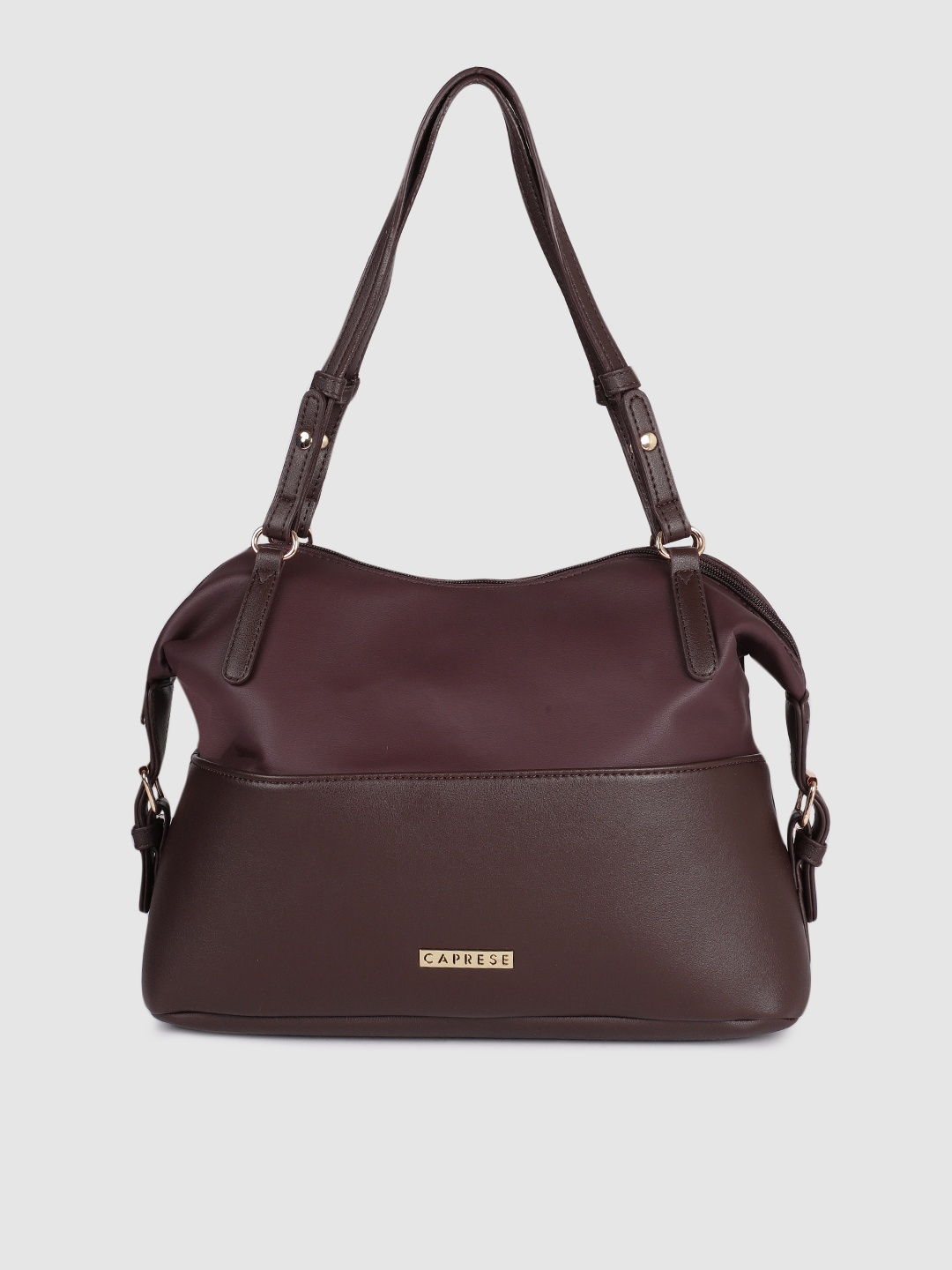 

Caprese Burgundy & Brown Colourblocked Shoulder Bag