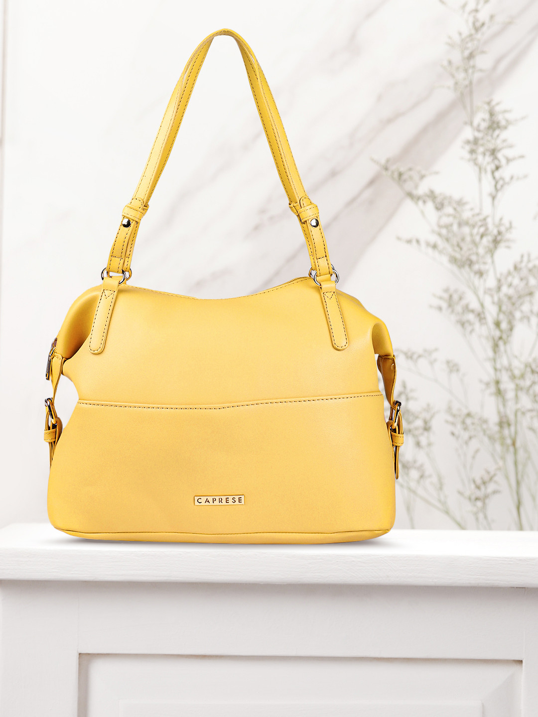 

Caprese Yellow Structured Shoulder Bag