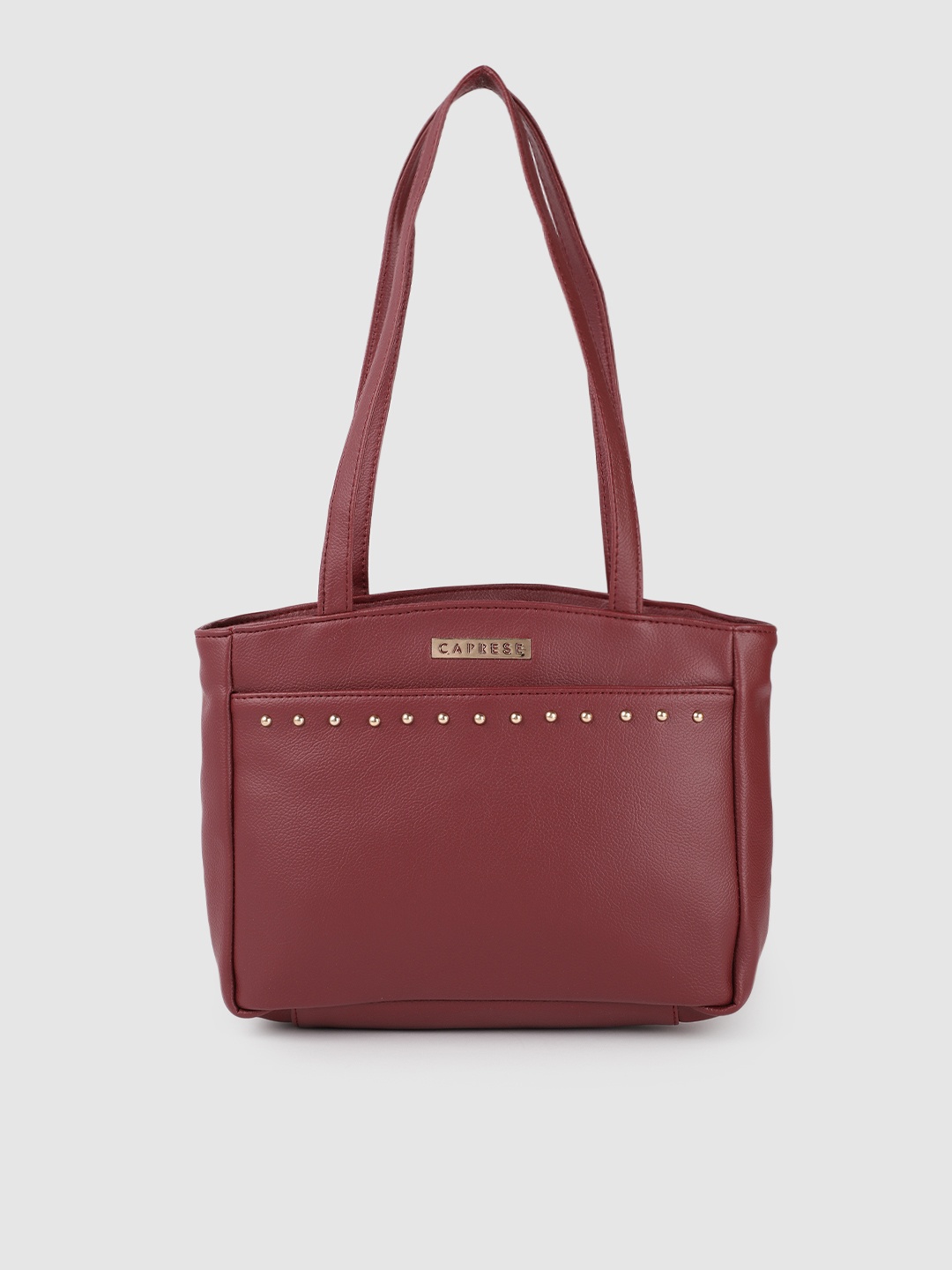 

Caprese Burgundy Structured Tote Bag