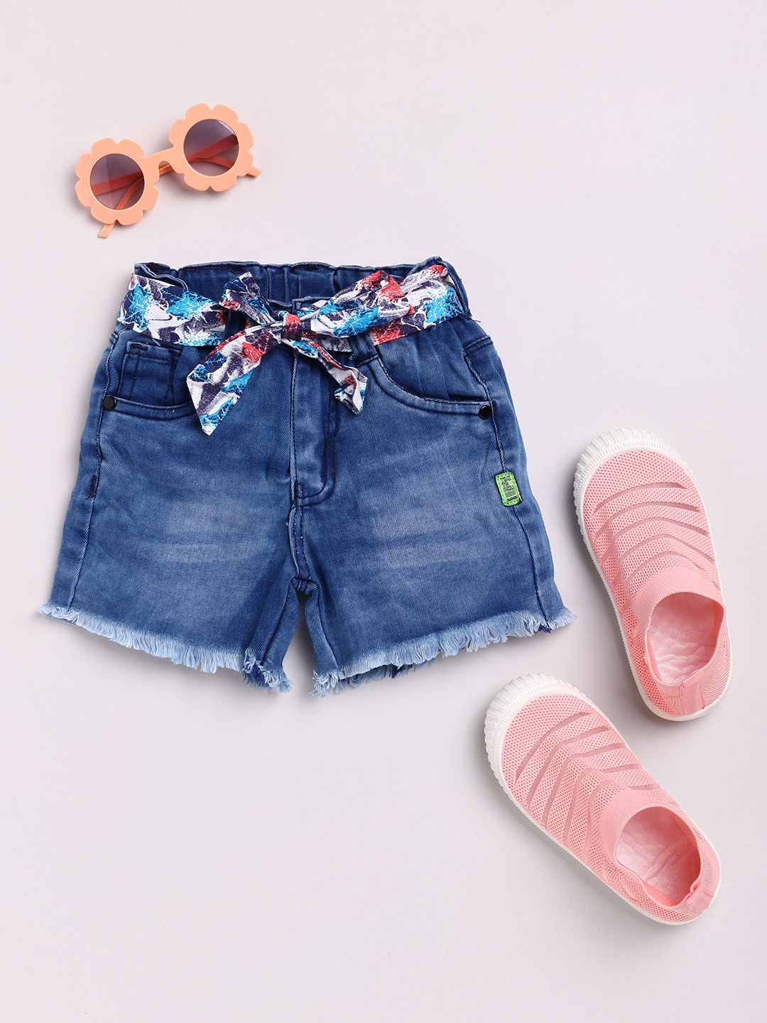 

Olio Kids Boys Blue Washed Cotton Denim Shorts