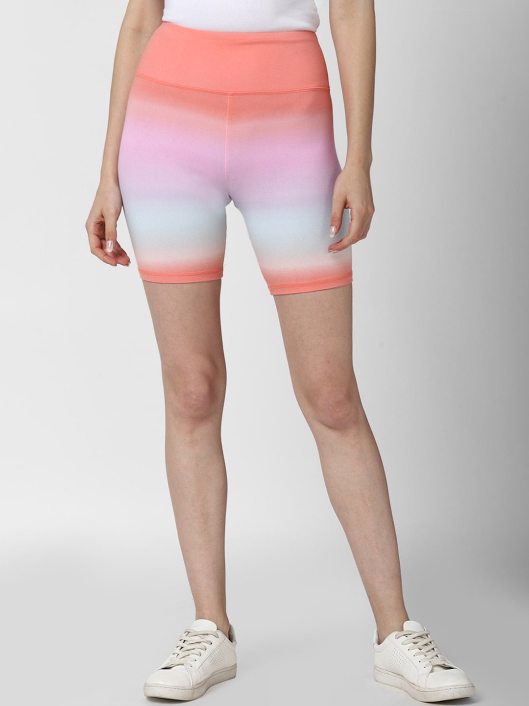 

FOREVER 21 Women Multicoloured Ombre Printed Shorts, Multi