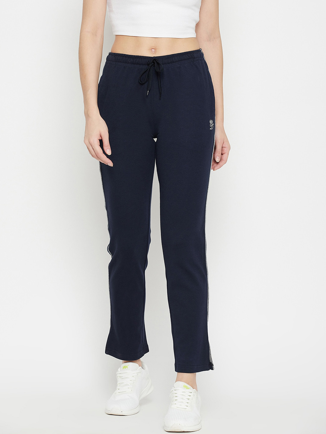 

Duke Women Navy-Blue Solid Cotton Track Pant