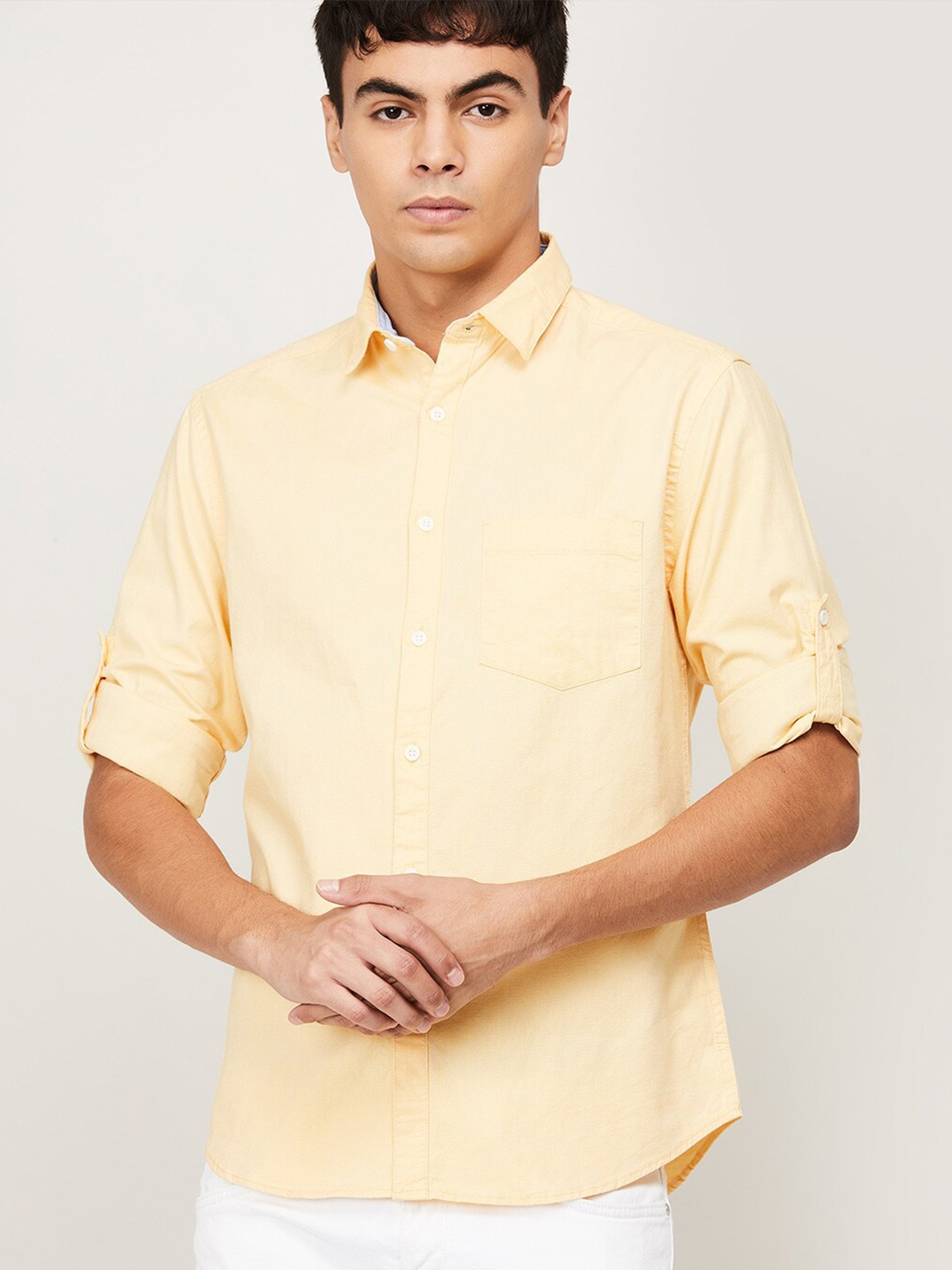 

CODE by Lifestyle Men Yellow Slim Fit Casual Shirt